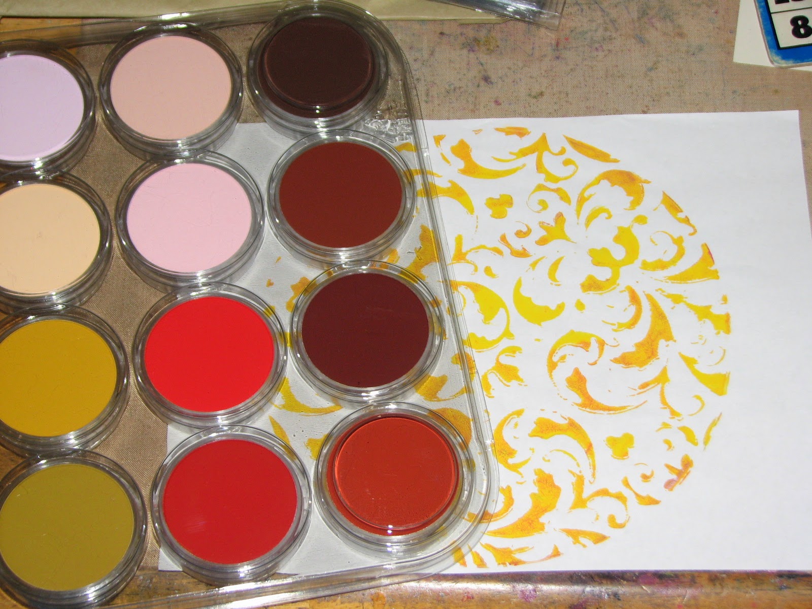 Ink Stains Gelli Plate Print + PanPastels & GiveAway!!!