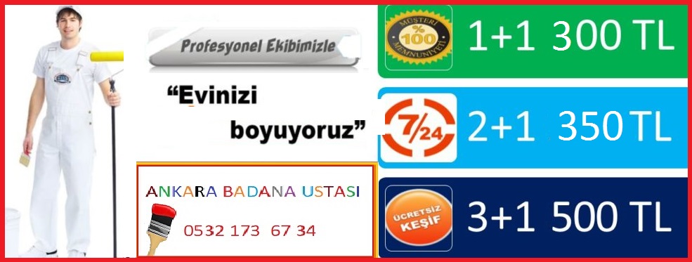 Çankaya boya badana ustası Ankara, 3+1 ev boyama fiyatları 500 tl 0505