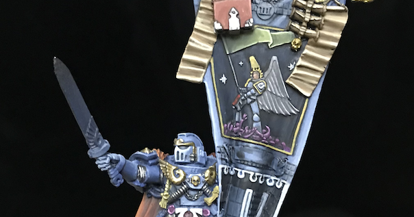 40k Hobby Blog: Ultramarines Banner WIP