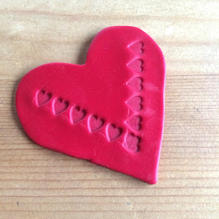 Sculpey Clay Stamped Heart