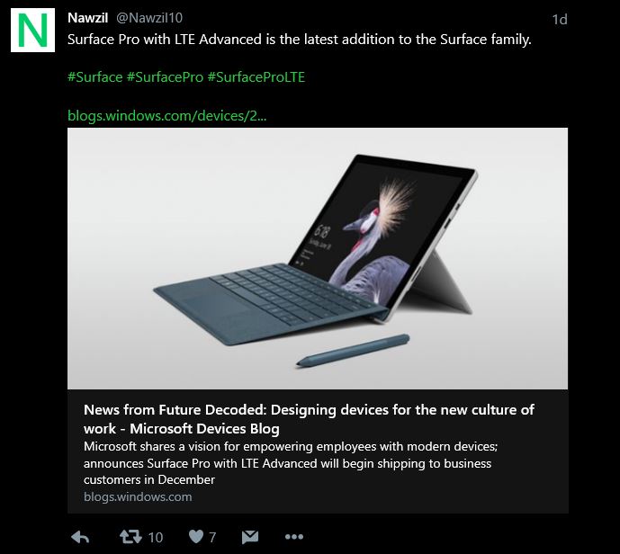 Microsoft New Surface Pro with LTE