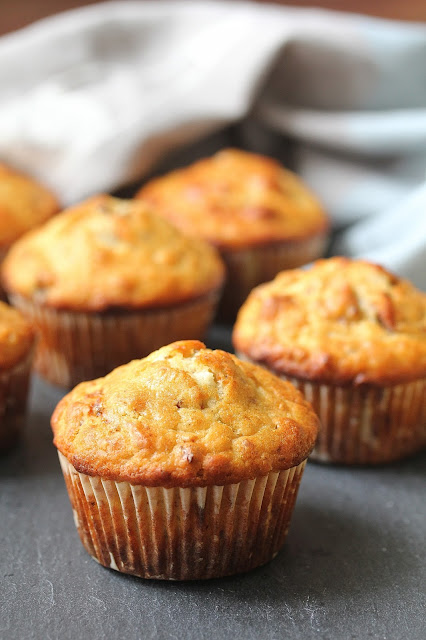 Bacon and Roquefort Cheese Muffins with Toasted Walnuts from Karen's Kitchen Stories
