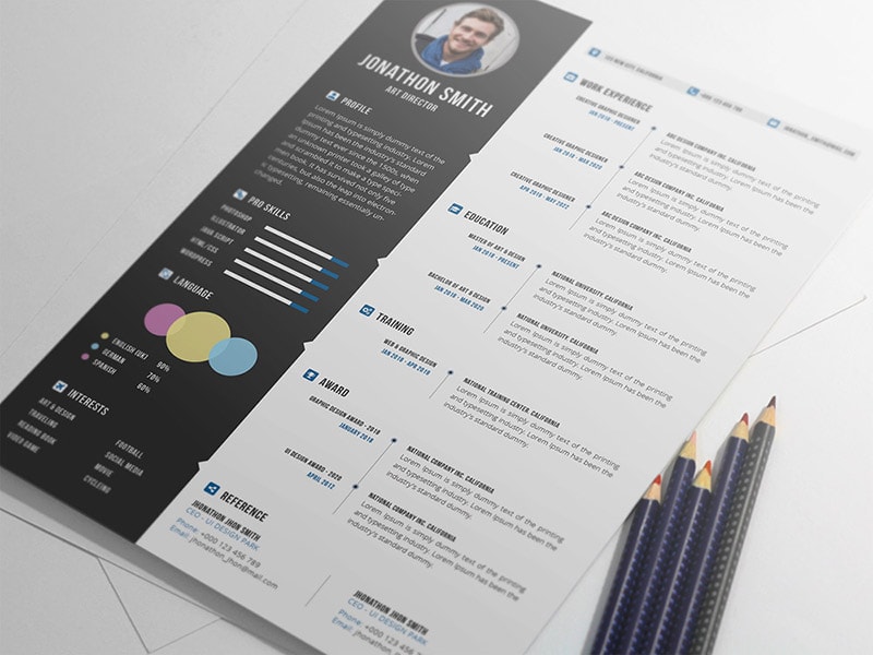 Free Pro Resume & Cover Letter Template Template Resume CV 2018 - Free Pro Resume & Cover Letter Template