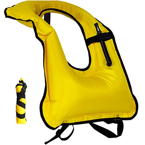 Inflatable Snorkeling Vest Adult Snorkel Life Vests Free Diving Safety ...