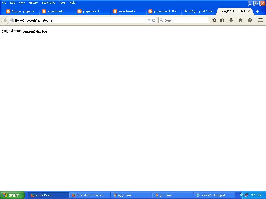 Yogeshwari k Simple Html1 Program how-to-learn-html-in-notepad-design-form-facebook-youtube