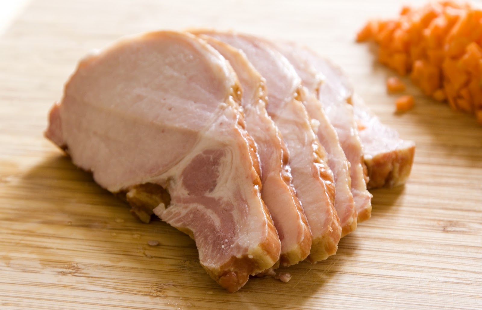 Food Makes Me Happy Chinese Fried Rice with Canadian Bacon