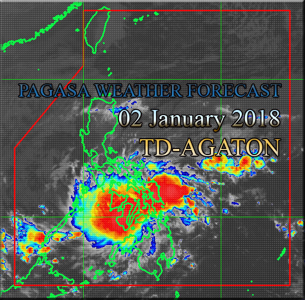 PAGASA Weather Forecast TD Agaton as of today, 02 January 2018. PH