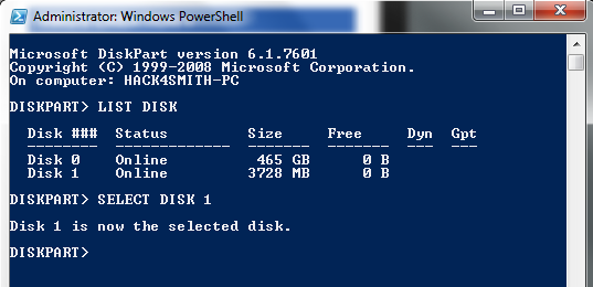 how to make a usb drive bootable windows 7 command prompt