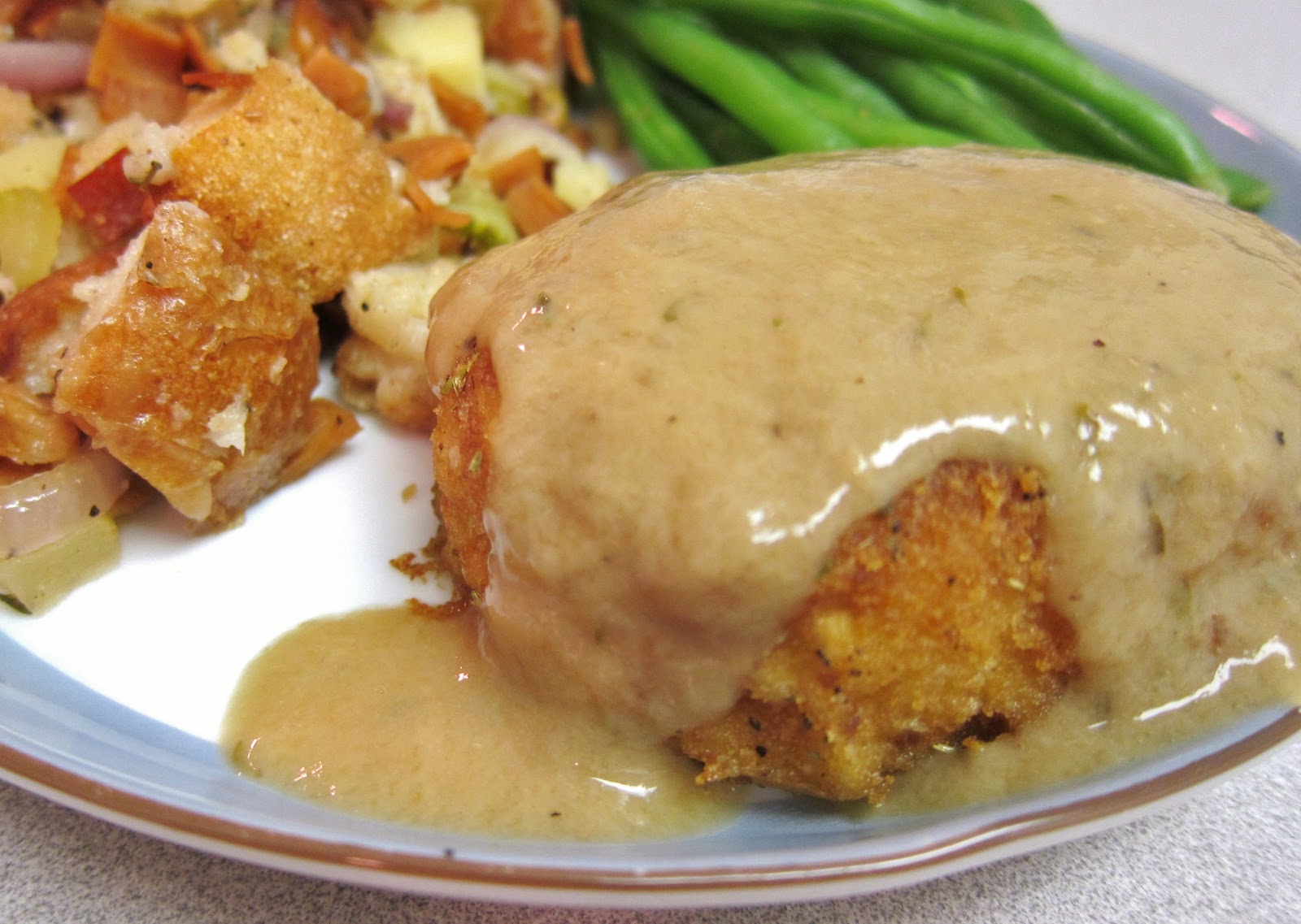 The Vegan Chronicle Sourdough Stuffing with Apples and Ham