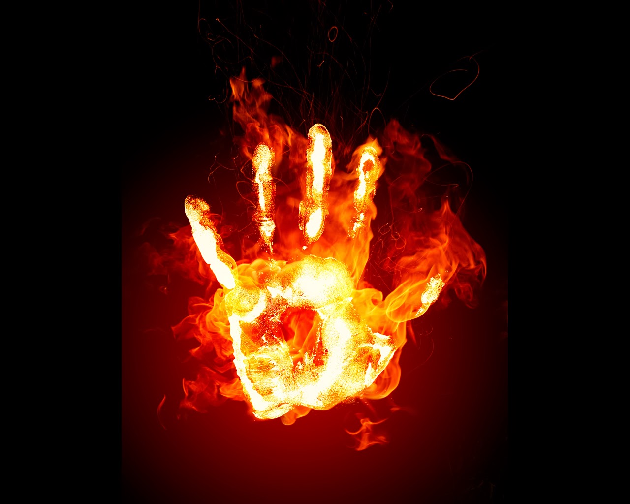 Fire hand wallpapers
