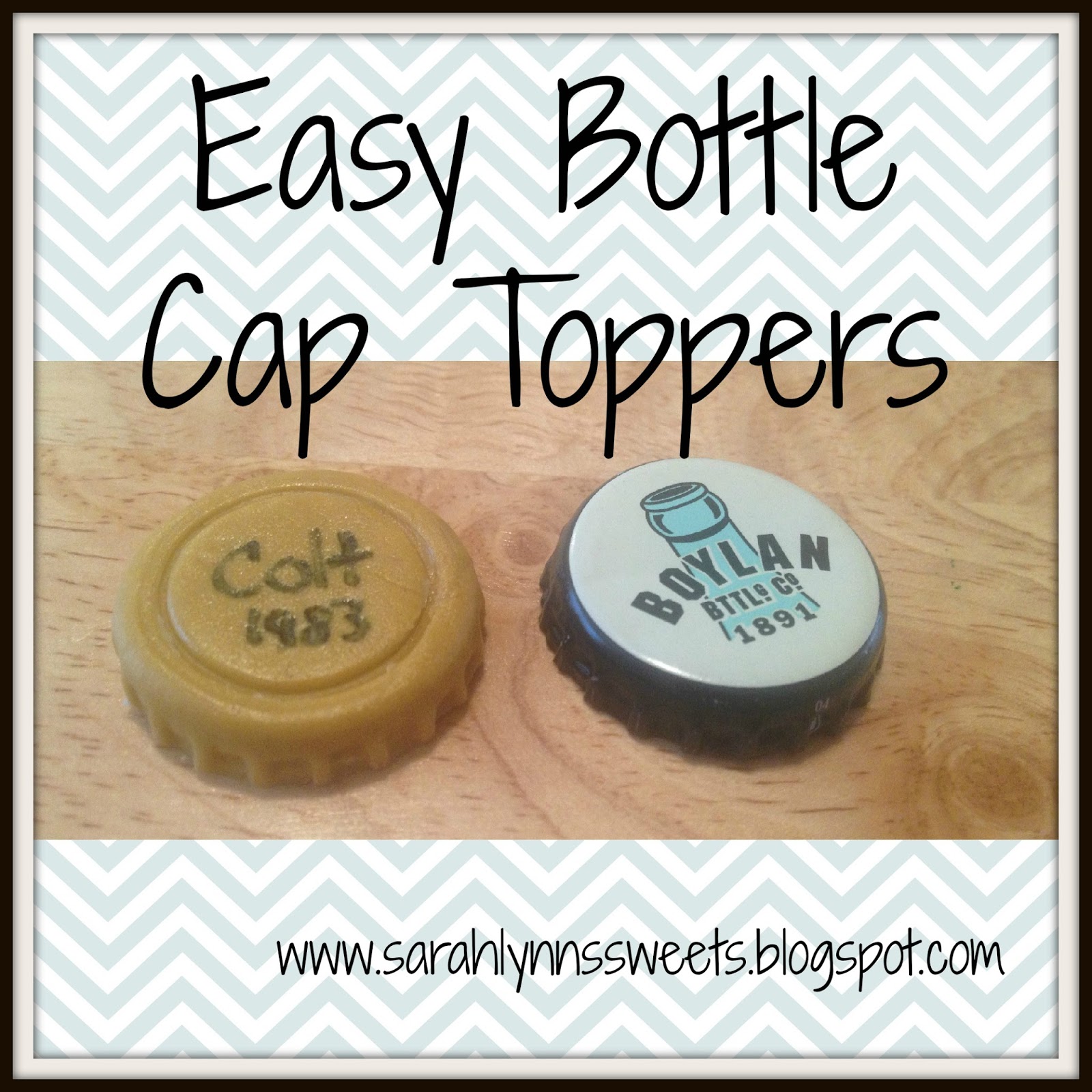 Super Simple Bottle Cap Toppers