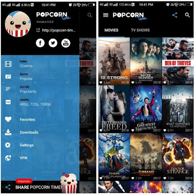 Screenshot Popcorn time in eazzy1.tk