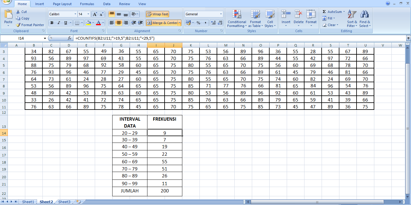 Cara Mencari Frekuensi Di Excel