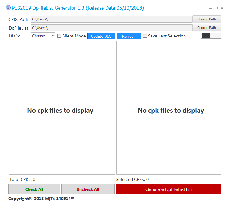 Dpfilelist generator pes 2017 Dpfilelist generator pes 2017