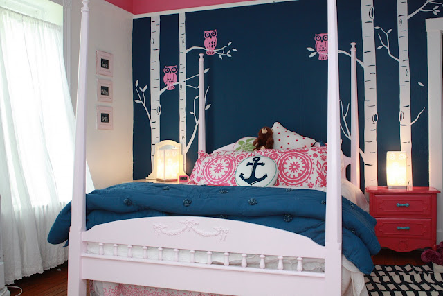 MAKEOVER -THE NAVY AND PINK TEEN BEDROOM