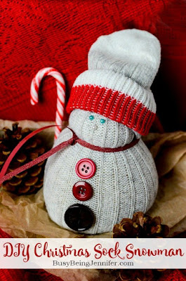 http://busybeingjennifer.com/2015/11/diy-christmas-sock-snowman/