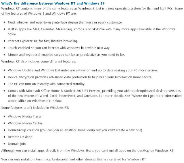 Windows 8 home explained what s the difference between windows rt