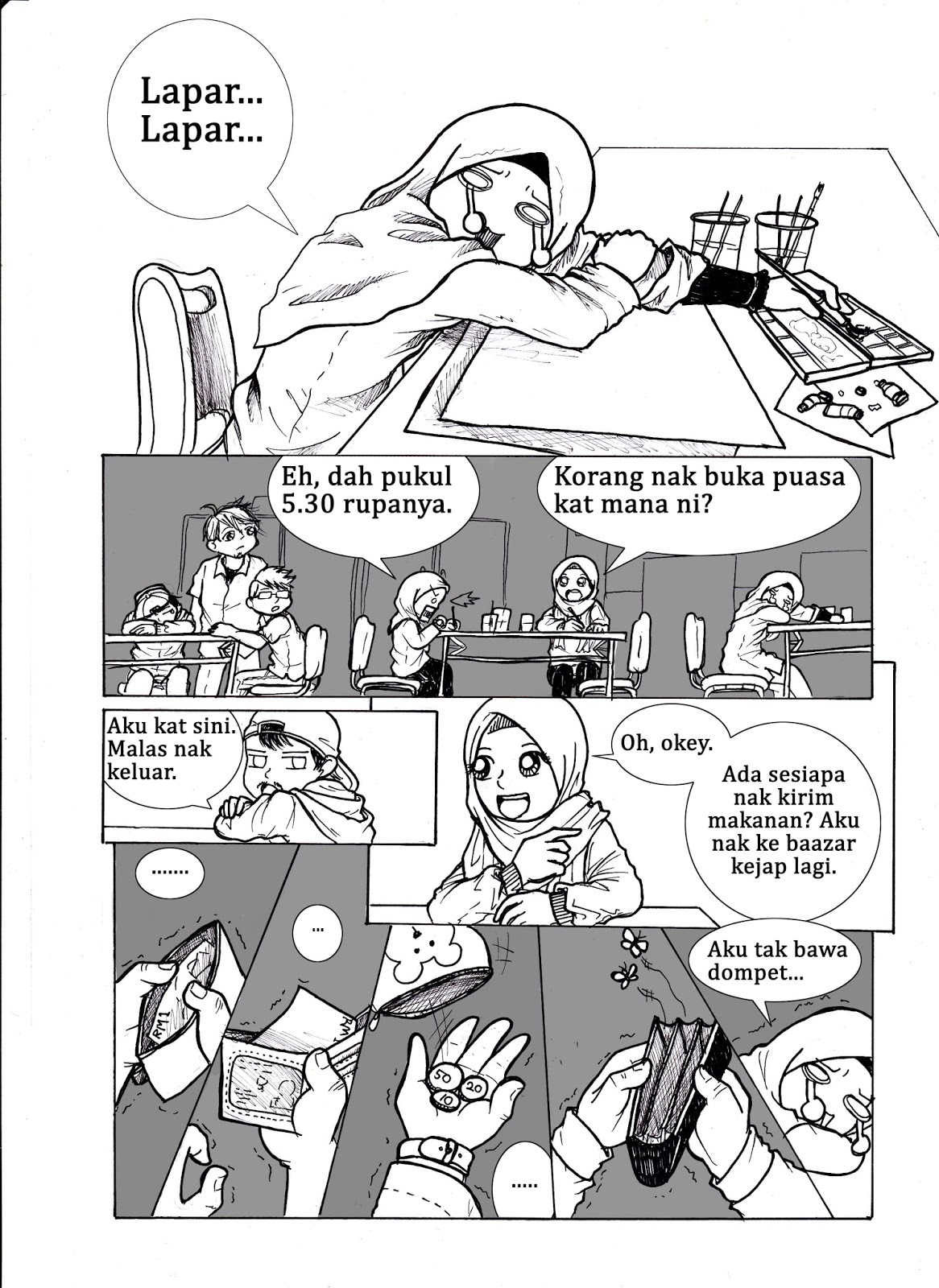 Pin by Siti Nadhirah on islamic in 2023  Hijab cartoon, Girls cartoon art,  Comic art girls