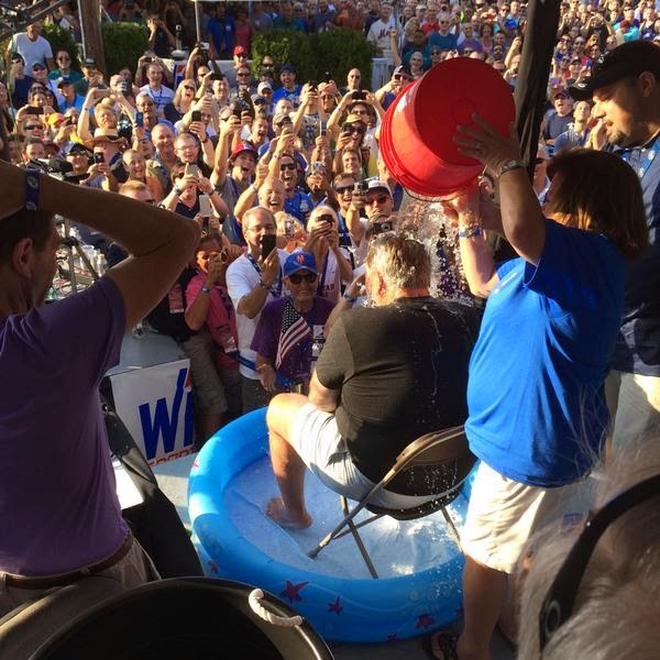 XM MLB Chat WFAN's Mike Francesa takes ice bucket challenge at Bar A