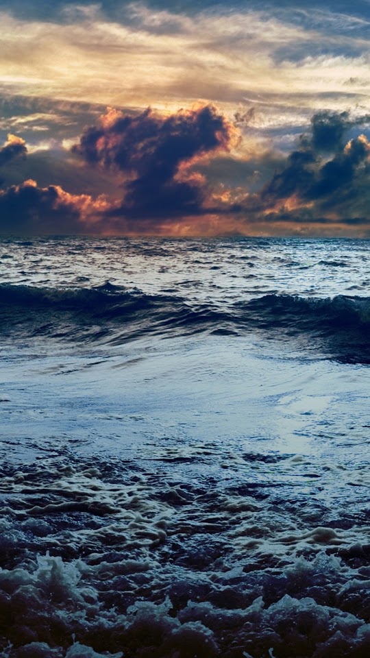 Dark Stormy Sea Sunset  Galaxy Note HD Wallpaper