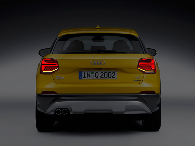 design audi q2 stop posteriori al buio effetto e frecce