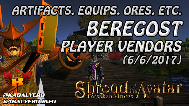 Beregost - Artifacts, Gears, Ores & Others (6/6/2017)