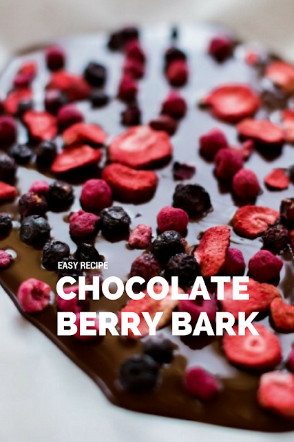 Chocolate Bark Recipe with Strawberries Blueberries Raspberries
