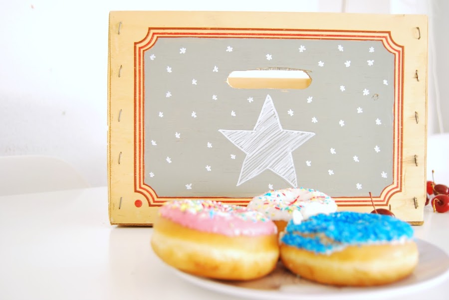 fruit box painted with chalk paint