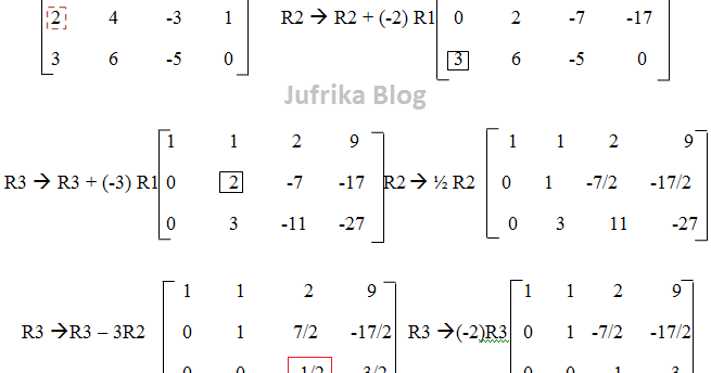 14++ Contoh Soal Matriks Gauss Jordan Kumpulan Contoh Soal 14++ Contoh Soal Matriks Gauss Jordan Kumpulan Contoh Soal
