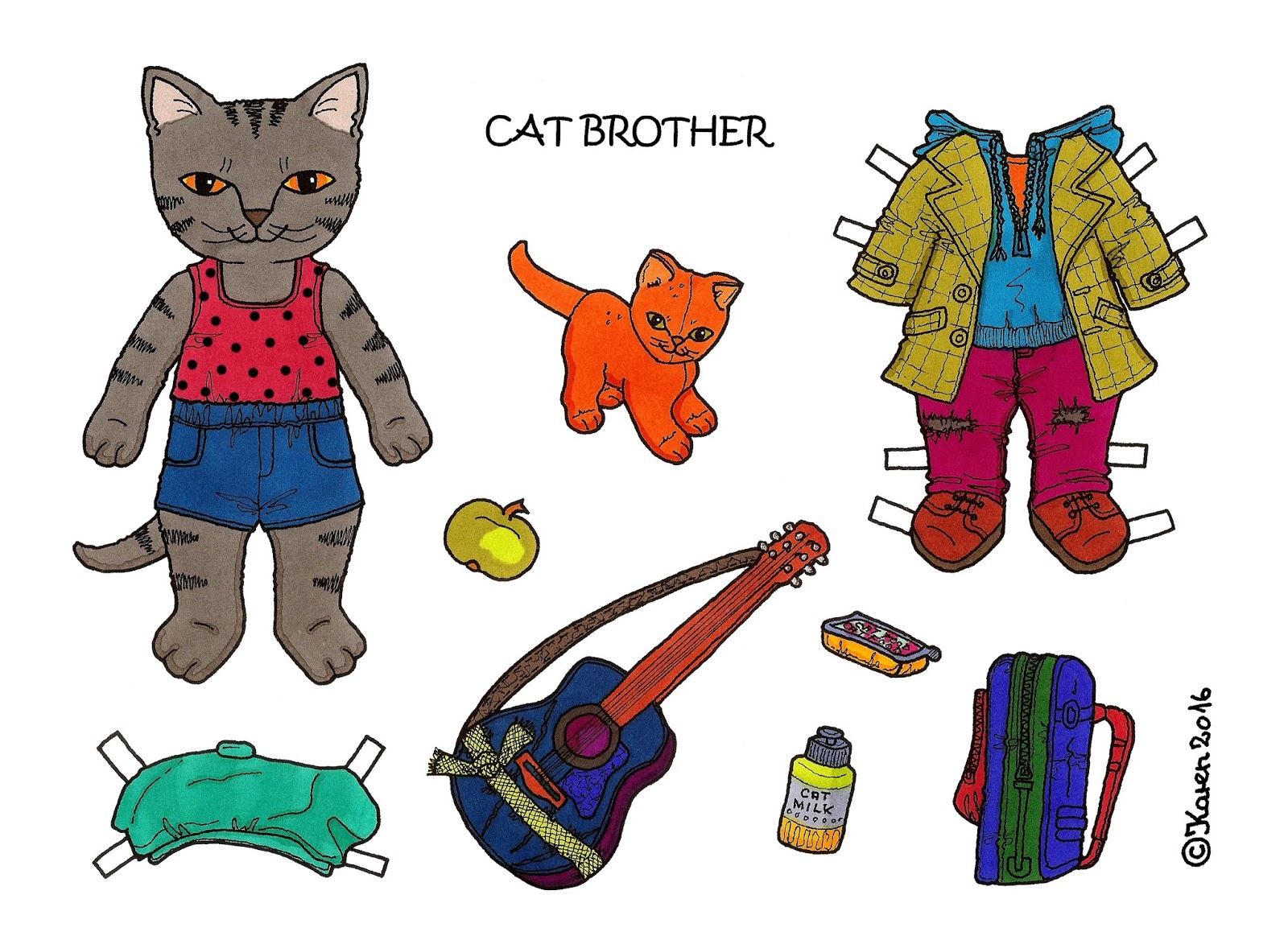 Раскраска милых котиков с одеждой. Котята в одежде вырезка. Бумажные котики с одеждой. Бумажные зверюшки с одеждой. Кошка с одеждой для вырезания.