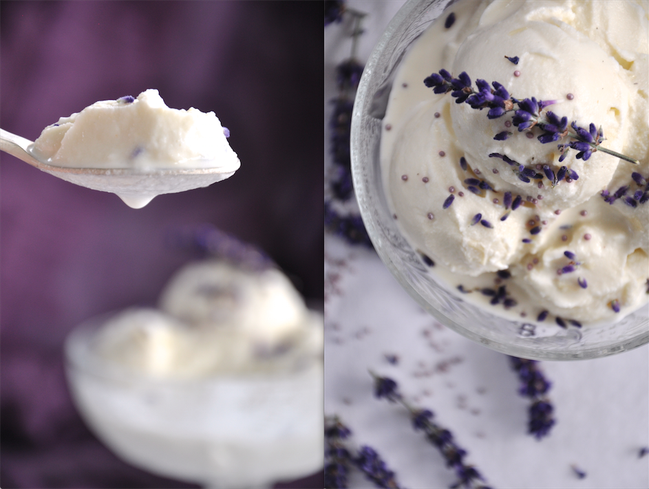 Krümelkreationen: Lavendel-Eis mit weißer Schokolade