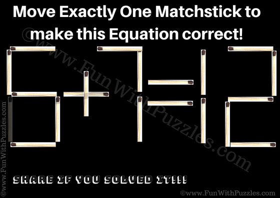 Math Game With Matchsticks: Test Your Math Skills - Answer