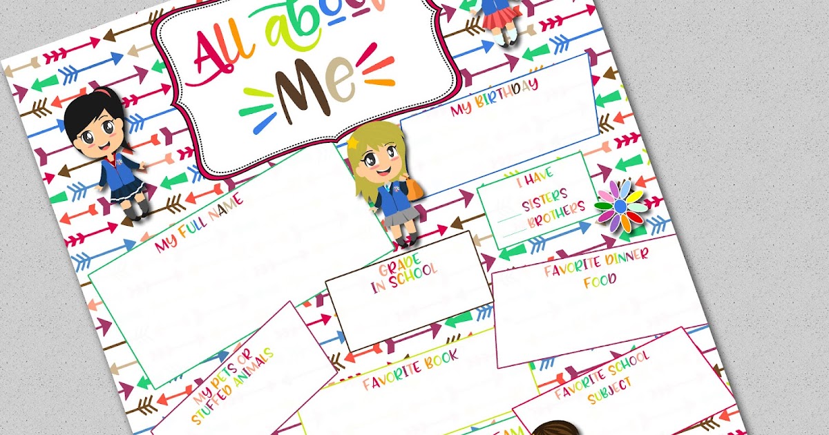Free Printable All About Me Page