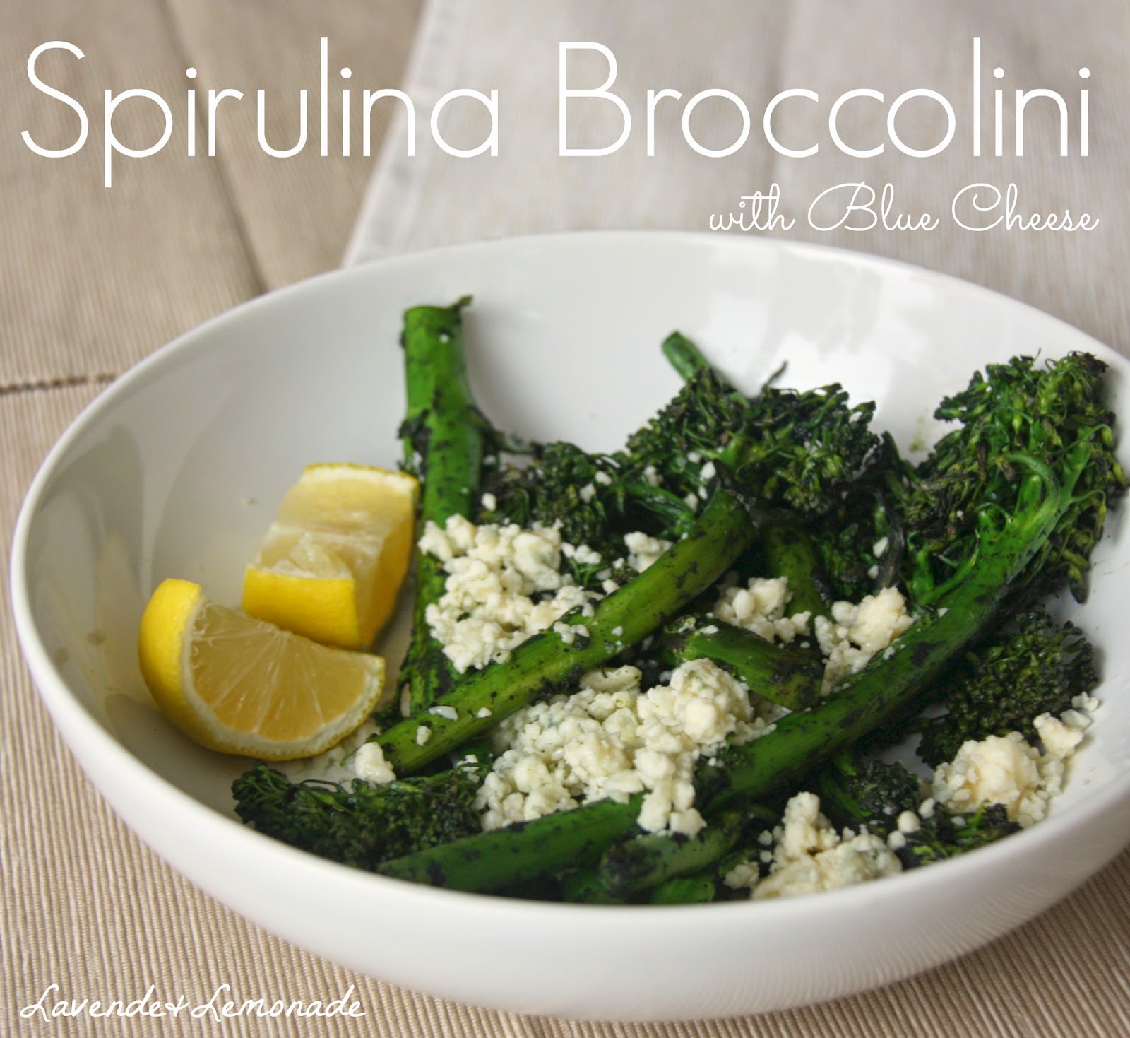Spirulina Broccolini Recipe for Breast Cancer Awareness Month Lavende