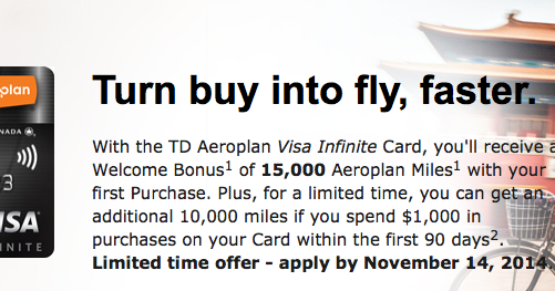 Td Visa Infinite >> Rewards Canada: TD Aeroplan Visa Infinite Card - 25,000 ... Td Visa Infinite >> Rewards Canada: TD Aeroplan Visa Infinite Card - 25,000 ...