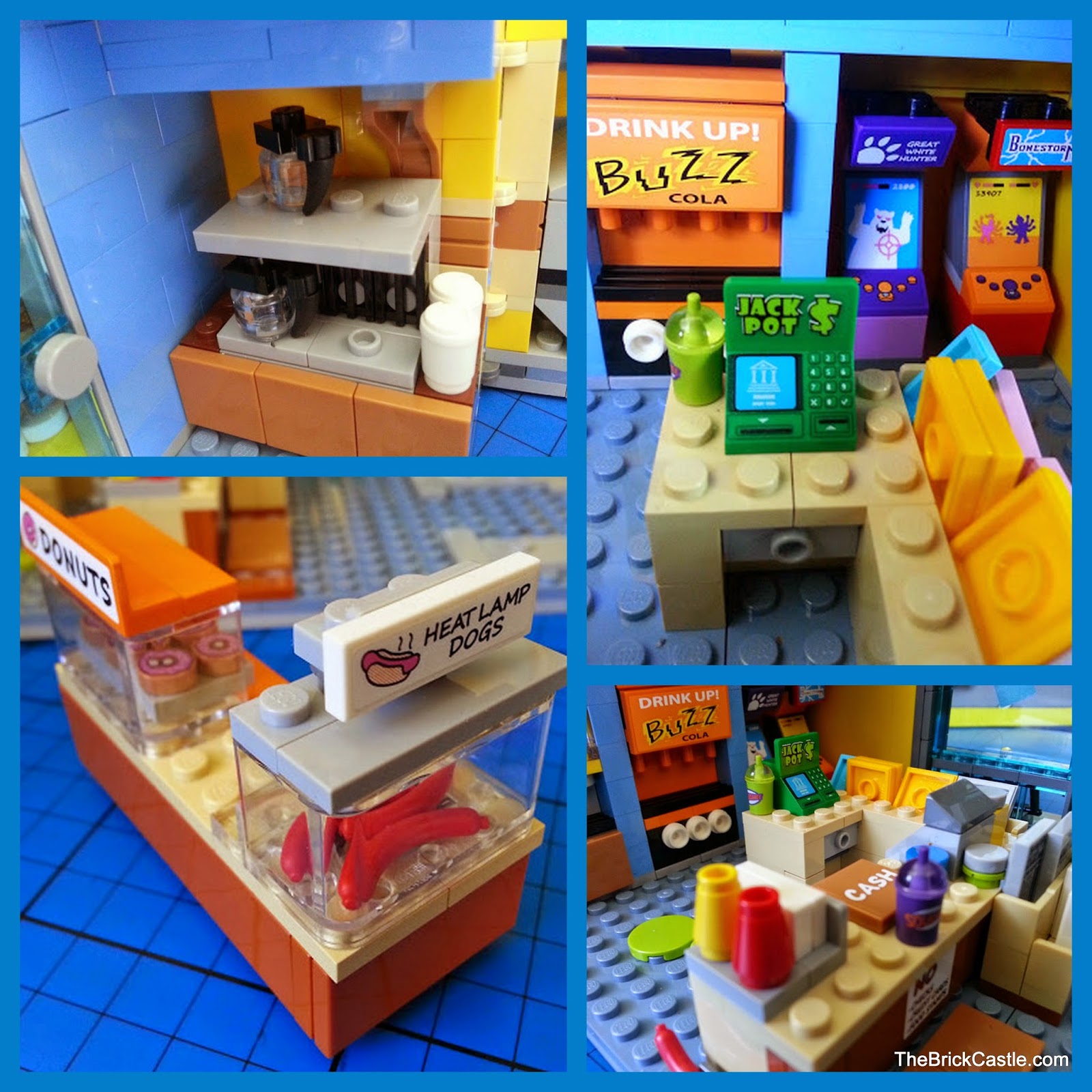 LEGO Simpson's Kwik-E-Mart shop machines cash lottery coffee buzz cola set 71016