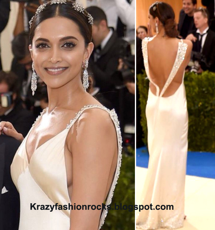 Deepika Padukone Backless Gown For 2017 Met Gala ~ Krazy Fashion Rocks