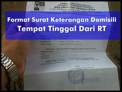 Contoh Format Surat Keterangan Domisili Tempat Tinggal Dari RT