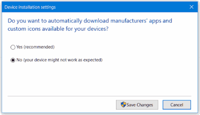 disable driver auto update in windows 10