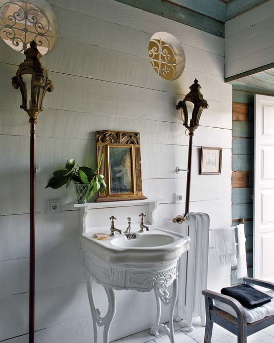 Cuartos de baño vintage: blanco | Pompas de Ideas