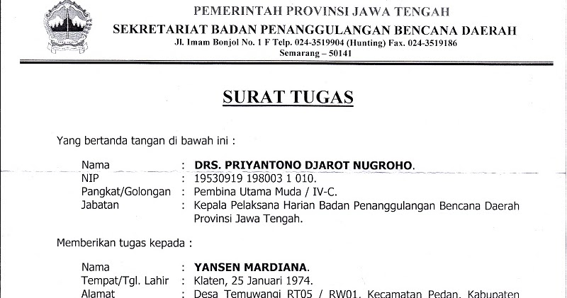 Contoh Lengkap Surat Tugas Tentang Bimbingan Dan Konseling