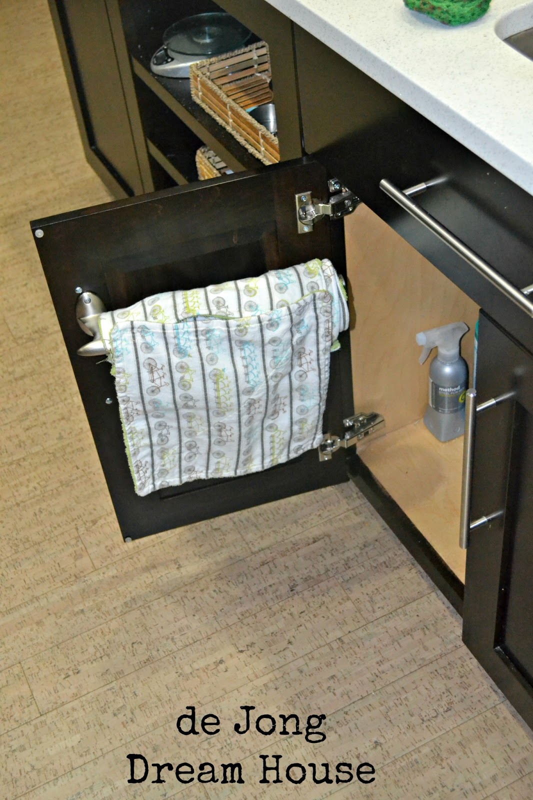 Installing a paper towel rack under a cabinet - House of Hepworths
