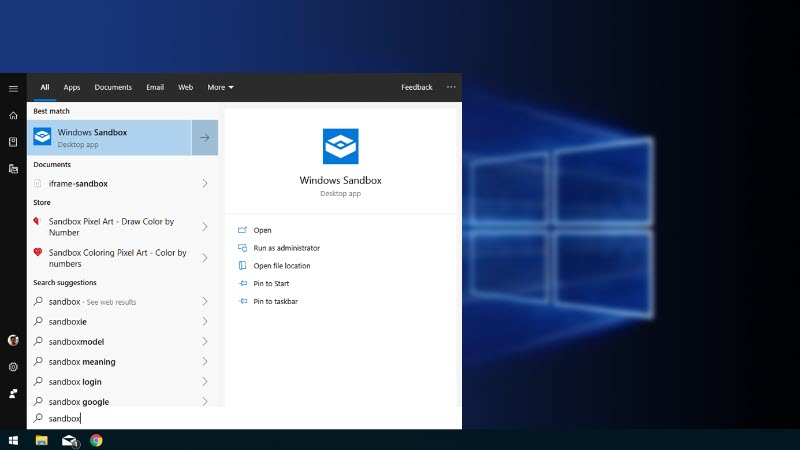 Here's how to run Windows Sandbox in a Windows 10 PC