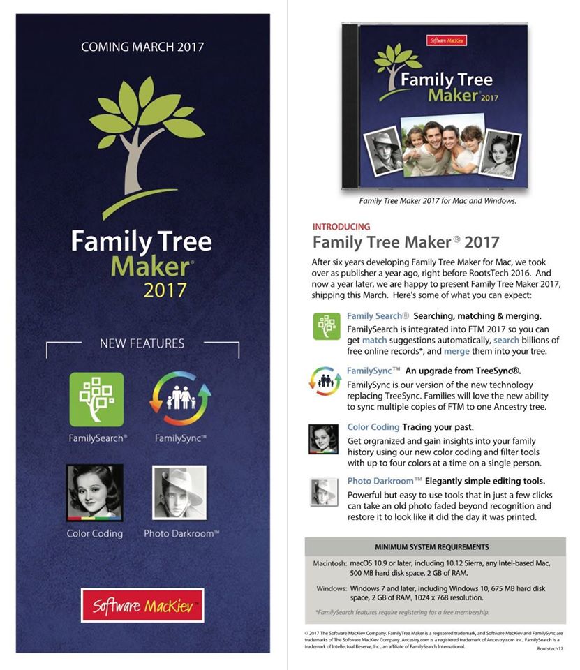 Family tree maker 2017 software for mac