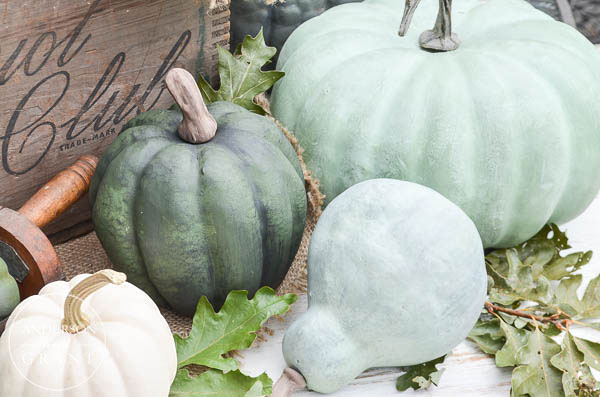 Decorate with some green DIY pumpkins. | www.andersonandgrant.com