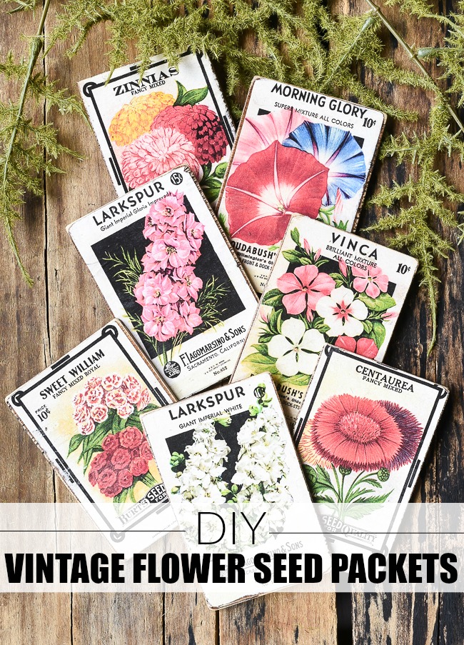 How to Make Vintage Flower Seed Packets  Little House of Four - Creating  a beautiful home, one thrifty project at a time.