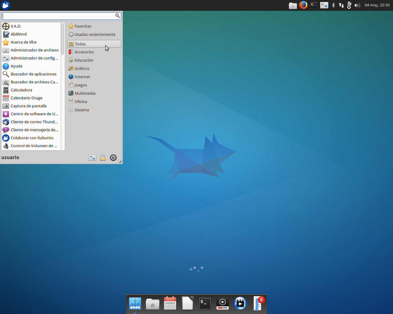 Escritorio Xubuntu 