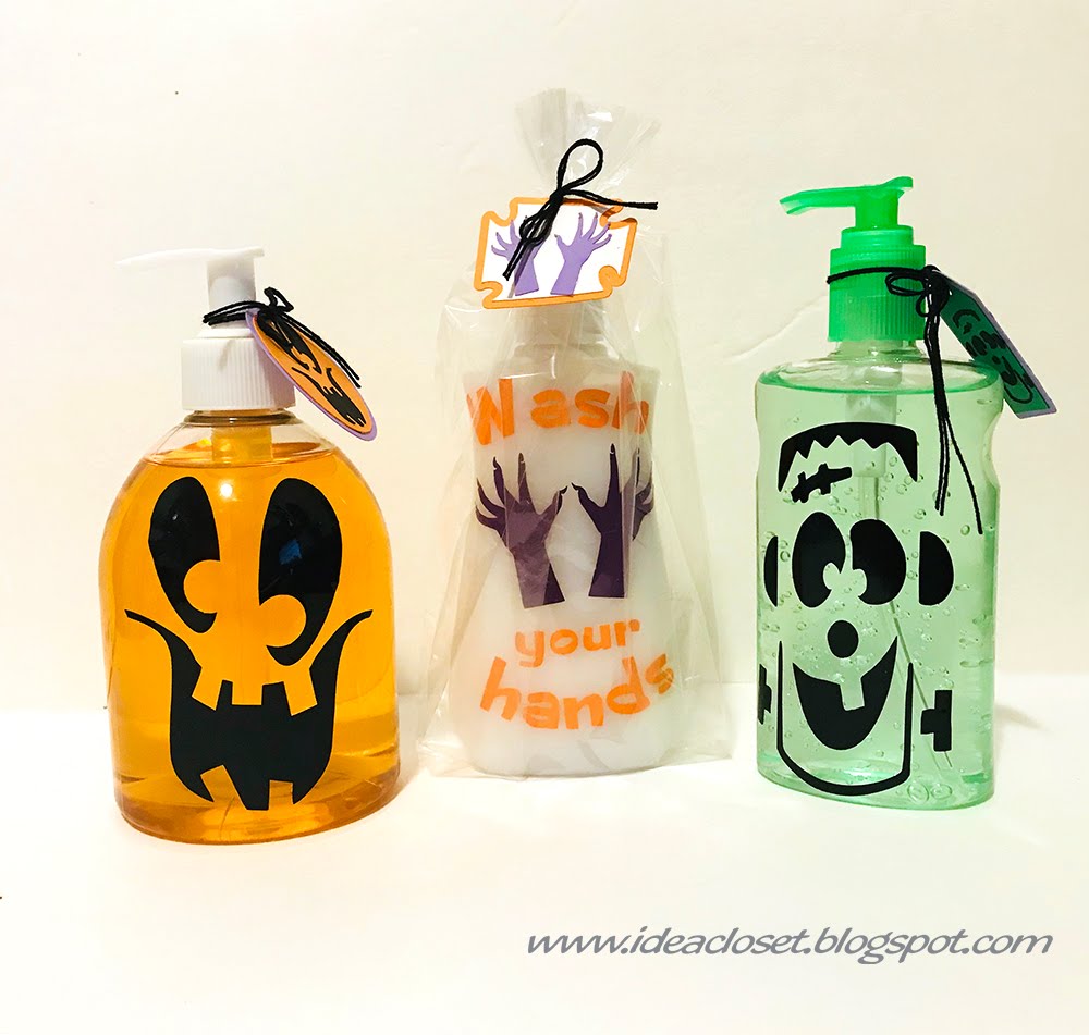 Halloween Soap Bottles September's Cricut Class Idea Closet