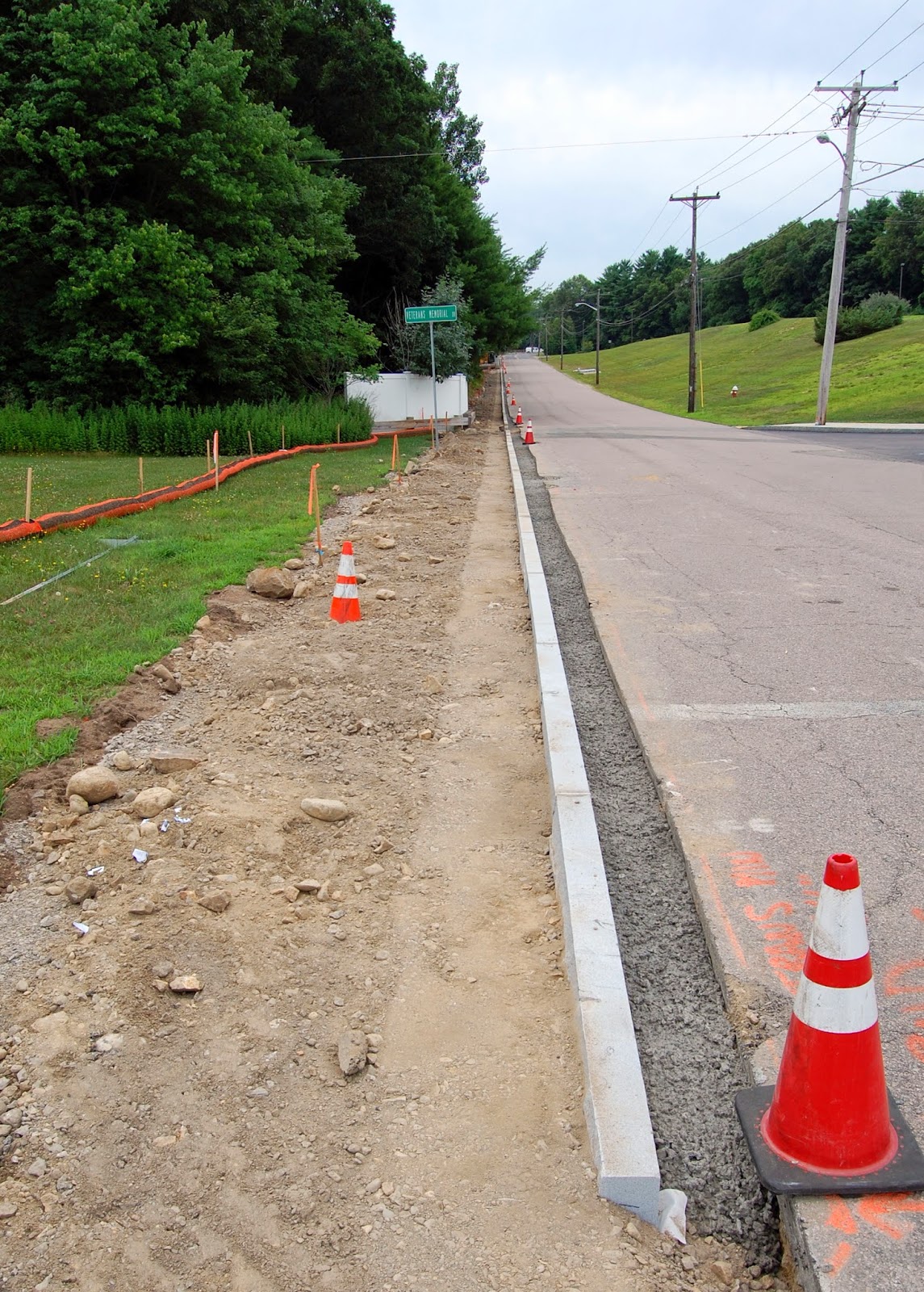 sidewalk construction on Panther Way sidewalk construction on Panther Way