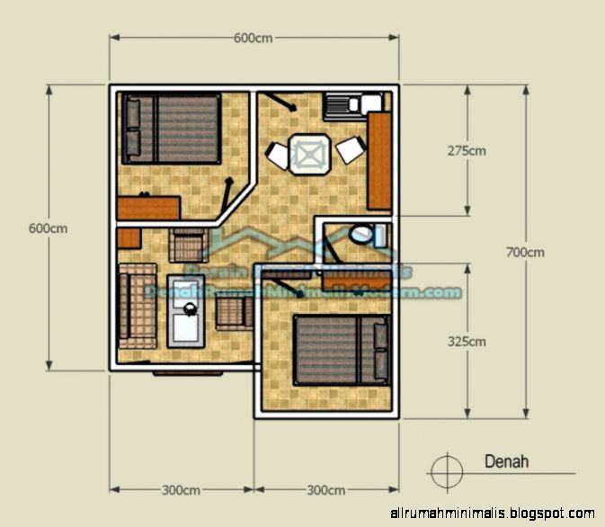 Denah Rumah Minimalis Type 21 | Design Rumah Minimalis
